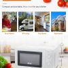 0.6 Cubic Foot Microwave with 6 Power Levels, Small Microwave with Grip Handle, 600W Countertop Microwave with 30 Minute Timer and Mechanical Dial Controls, Black - Image 7
