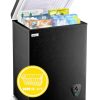 3.5 Cubic Feet Chest Freezer Small Deep Freezers with Removable Storage Basket Free Standing Top Door Compact Freezer 7 Gears Temperature Control for Office Dorm Apartment - Image 11