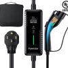 Famistar 32 Amp Level 2 EV Charger - 25 Ft Portable Charger with NEMA 14-50P 240V J1772 Charging Cable Adjustable&Smart Timing Charging in EV Charging Station
