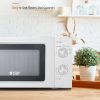 0.6 Cubic Foot Microwave with 6 Power Levels, Small Microwave with Grip Handle, 600W Countertop Microwave with 30 Minute Timer and Mechanical Dial Controls, Black - Image 6