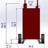 40 Gallon Portable Gas Caddy with PumpStorage Gasoline Tank with 2 Wheels for Boat, Car,Garden, Lawnmower, ATV - Image 3