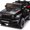 24V Ride On Car for Kids with 6 Wheel, 24V Battery Powered Ride On 4WD Electric Vehicle with Remote, Parental Rear Seat, 5-Point Safety Belt, Storage Space, Carrying Handle, Music, LED Lights (Black) - Image 5