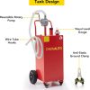35 Gallon Portable Gas Caddy Fuel Storage Tank Gasoline Diesel Fuel with 2 Wheels for Car, Lawnmower, ATV, Boat, Motorcycle - Image 5